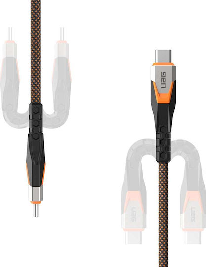 UAG USB 3.2 Video Kabel USB-C männlich - USB-C 240W PD Orange 0,75m