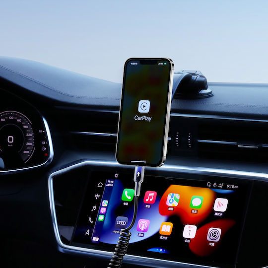 Joyroom S-a43 Спирален USB 2.0 Кабел USB-C Мъжки - USB-A 60W PD Черен 1.5m