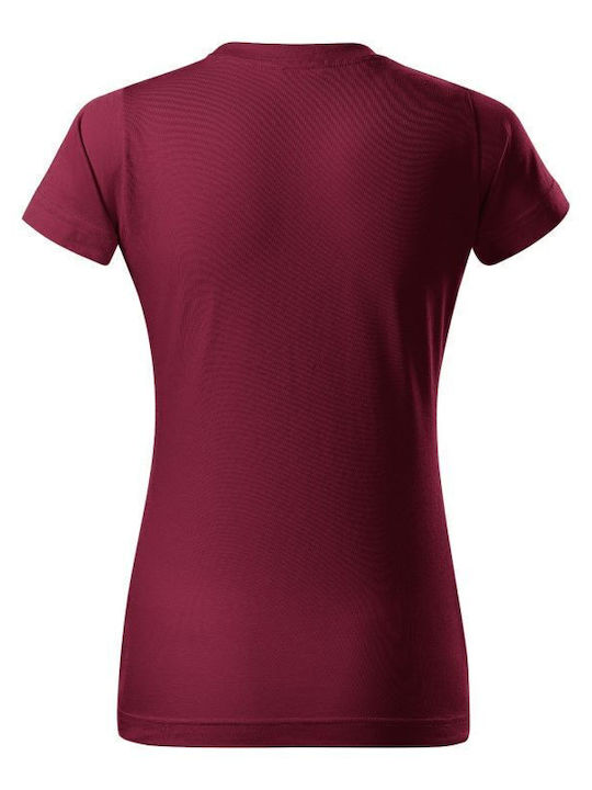 Malfini Basic Γυναικείο Διαφημιστικό T-shirt Κοντομάνικο Garnet