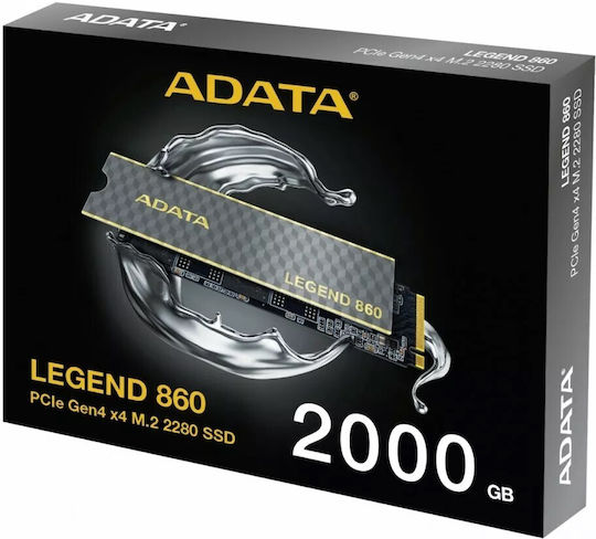 Adata Legend 860 SSD 2TB τύπου M.2 με σύνδεση PCI Express 4.0 SLEG-860-2000GCS