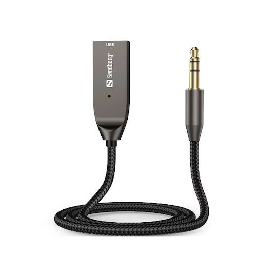 Sandberg Bluetooth 5 Empfänger mit Ausgangsanschluss 3,5 mm Klinke und Mikrofon