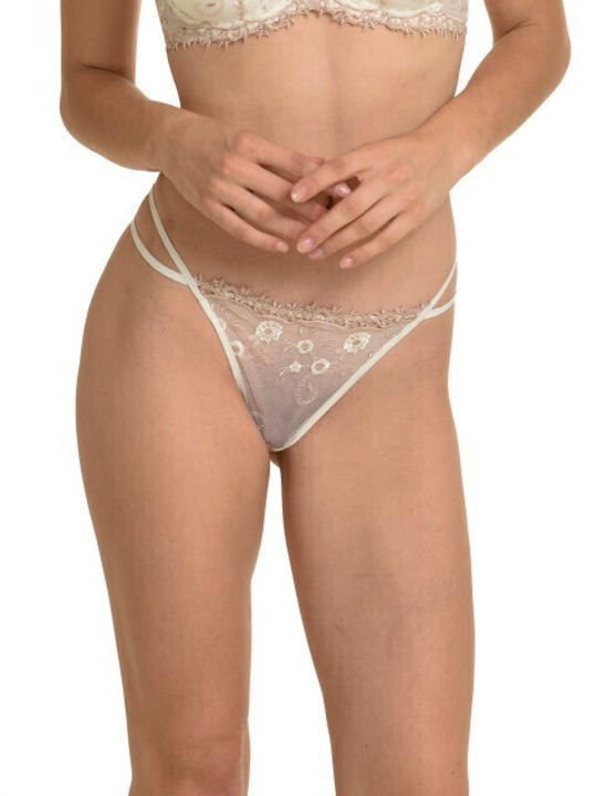 Miss Rosy Underwear Set with Bra & String Ivory