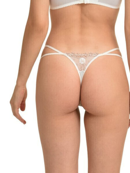 Miss Rosy Underwear Set with Bra & String Ivory