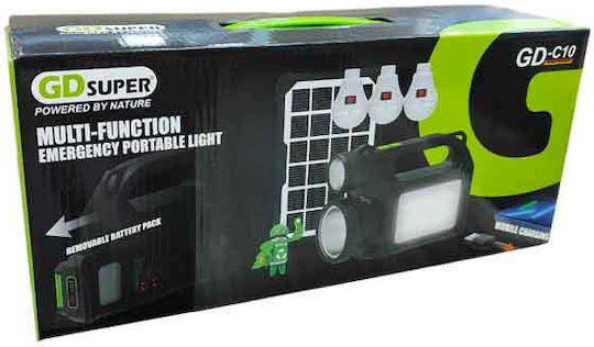 Gdsuper Solar Lighting System 30w 28led Gd-c10 Multi-function Emergency Portable Light