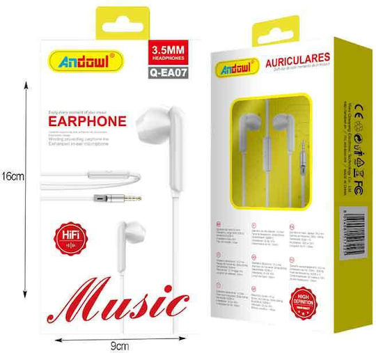 Andowl Q-EA07 In-ear Handsfree Headphones with Connector 3.5mm