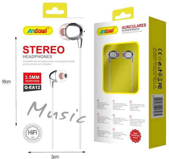 Andowl Qea12 In-ear Handsfree Headphones with Connector 3.5mm