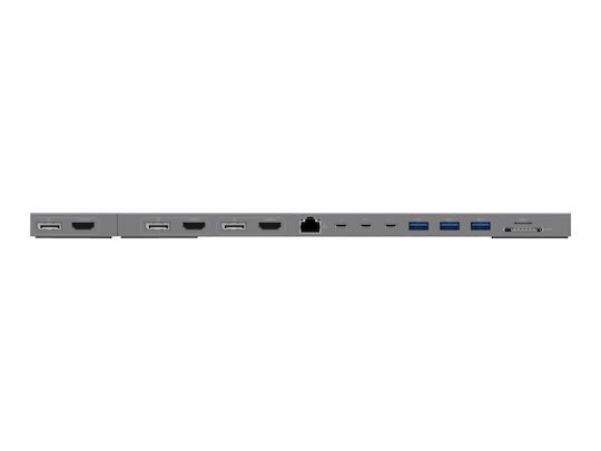 Targus HD156-GL Docking Station with USB-C / Dual USB-C HDMI/DisplayPort 4K PD Ethernet and 3 Monitor Connection Silver