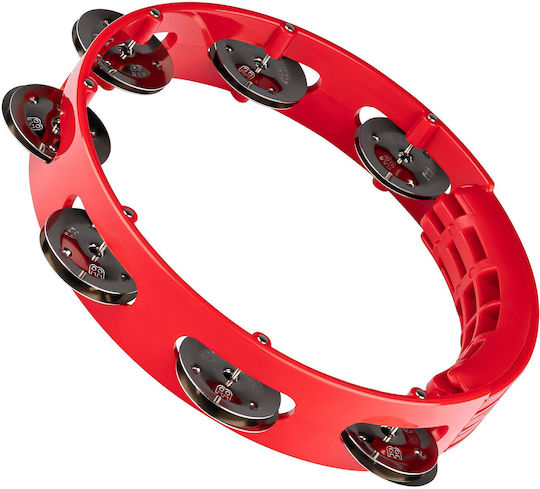 Meinl HTT8R Κόκκινο Πλαστικό Ντέφι Χειρός με Μονή Σειρά Ζίλιες