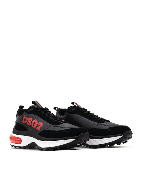 Adidași Chunky Pentru Bărbați Roșii-Negri Bubble