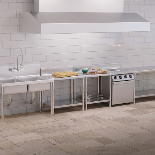 Royal Catering Ανοξείδωτο Τραπέζι Μ60xΒ60xΥ98cm