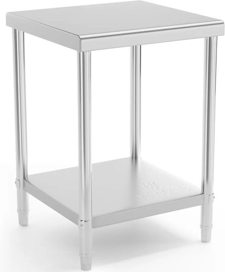 Royal Catering Masă din oțel inoxidabil L60xl60xH86.5cm