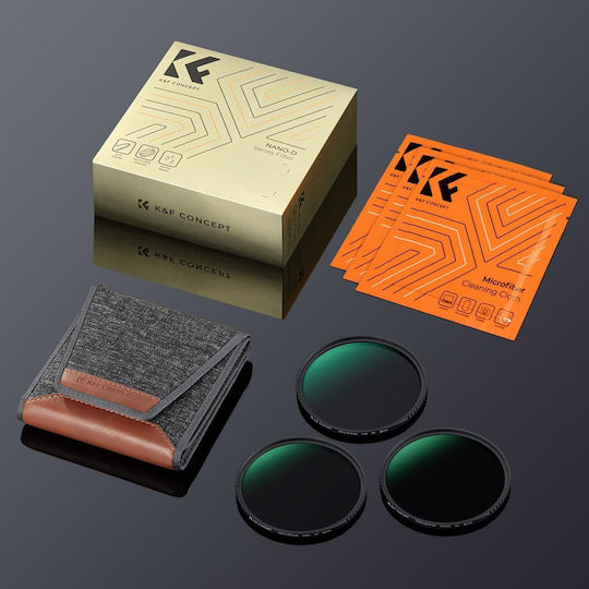 K&F Concept Сет филтри ND с диаметър 55мм за фотоапаратни обективи