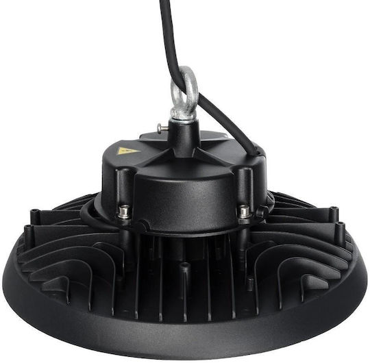 GloboStar Commercial Bell Light 100W Cool White 15000lm with Built-in LED Black Ø26.5xH15cm