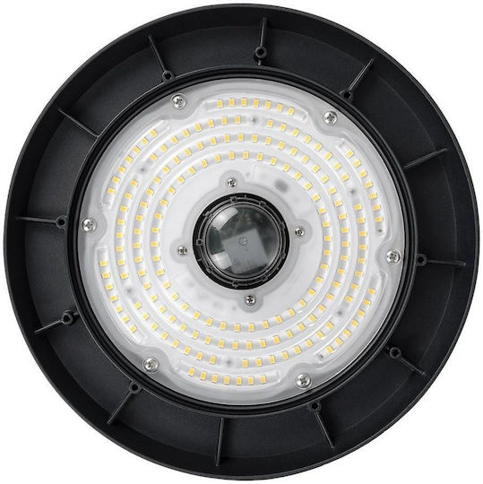 GloboStar Commercial Bell Light 100W Cool White 15000lm with Built-in LED Black Ø26.5xH15cm