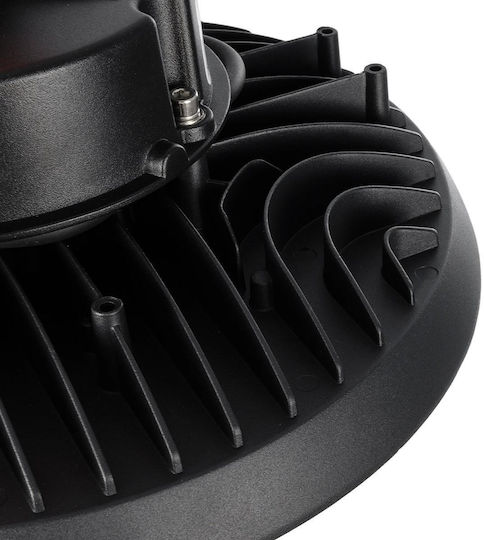 GloboStar Commercial Bell Light 100W Cool White 15000lm with Built-in LED Black Ø26.5xH15cm