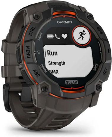 Garmin Instinct 3 Solar Aluminium 50mm Waterproof Smartwatch with Heart Rate Monitor (Black with Charcoal Band)