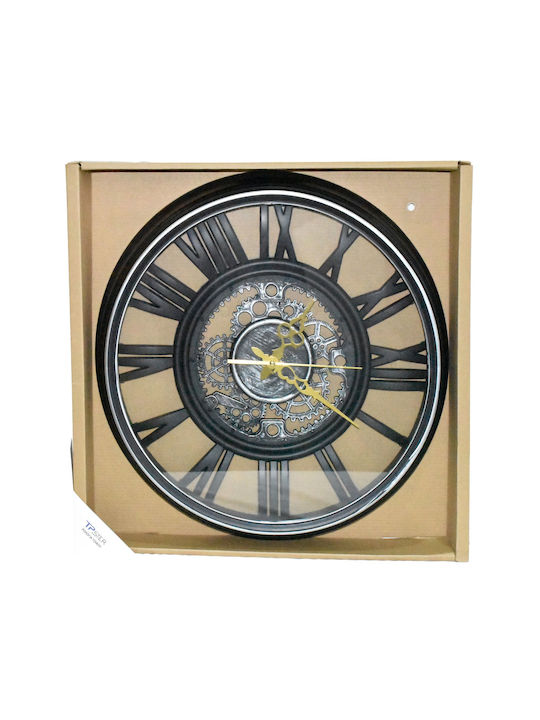 Tpster Wanduhr Schwarz