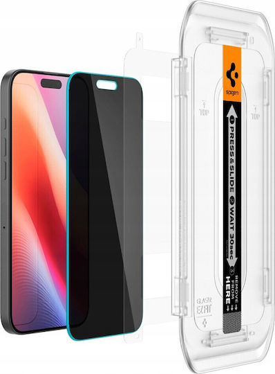 Spigen Glass tR EZ Fit HD Privatsphäre Gehärtetes Glas (iPhone 17 / 17 Pro / 16 Pro)