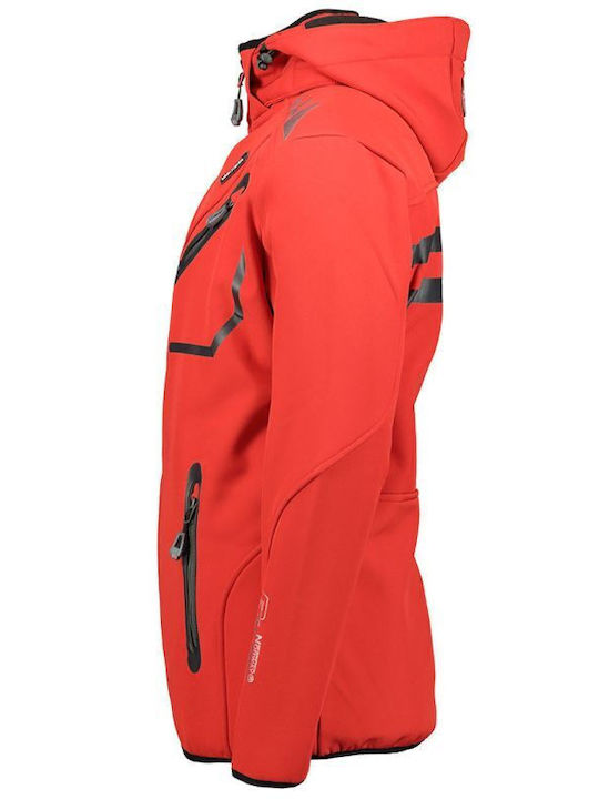 Winter Jacket Softshell Waterproof and Windproof Red / Black