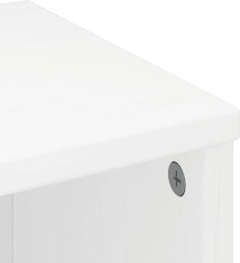 Odda Hängeschrank fürs Wohnzimmer aus Massivholz Weiß 40x24x79 cm
