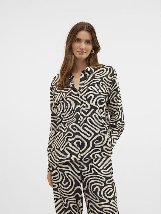 Langärmelig Damen Hemd Black