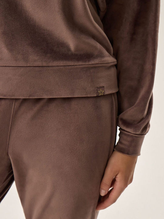 Henderson Winter Damen Pyjama-Set Brown Fain 41892-84x