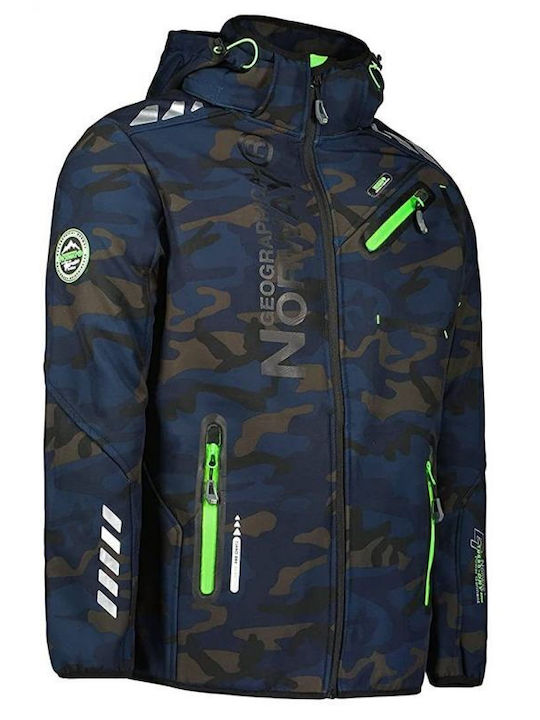 Χειμωνιάτικο Μπουφάν Softshell Αδιάβροχο και Αντιανεμικό Navy Green