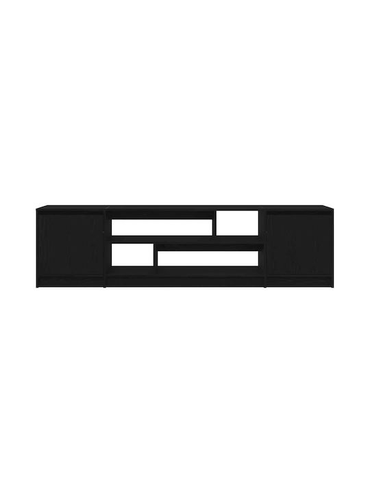 TV Stand Wooden Black Oak L188.5xW41xH50cm