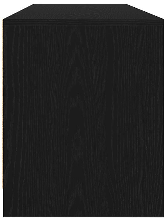 TV Stand Wooden Black Oak L188.5xW41xH50cm