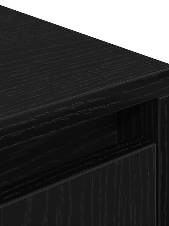 TV Stand Wooden Black Oak L188.5xW41xH50cm