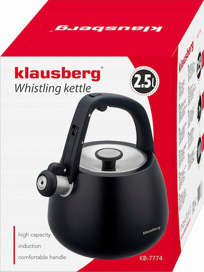 Klausberg Kettle Stainless Steel Black 2500ml