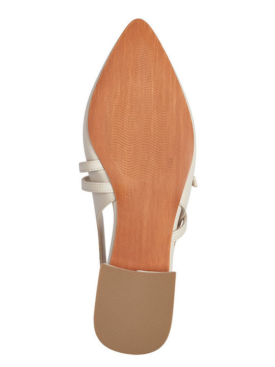Pumps mit Riemchen Beige