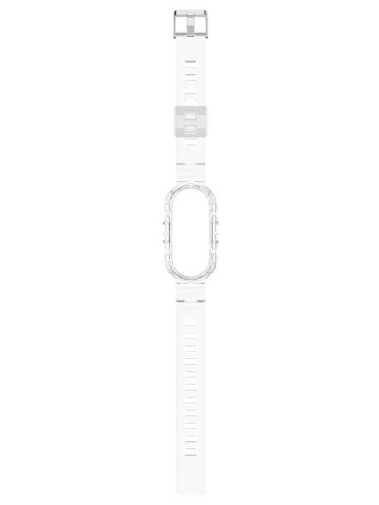 Xiaomi Smart Band 9 9 Nfc Glacier Metal Buckle Ενσωματωμένη Ζώνη Ρολογιού Tpu Διαφανές Λευκό