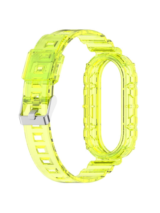 Xiaomi Smart Band 9 9 Nfc Glacier Metal Buckle Ενσωματωμένη Ζώνη Ρολογιού Tpu Διαφανές Κίτρινο