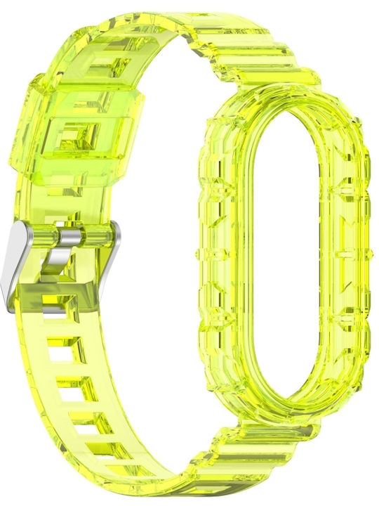 Xiaomi Smart Band 9 9 Nfc Glacier Metal Buckle Ενσωματωμένη Ζώνη Ρολογιού Tpu Διαφανές Κίτρινο