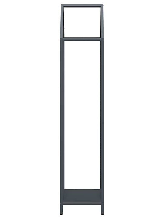 vidaXL Дърва за огрев Inox Рафт Съхранение на Дърва 40x25x120см Сив