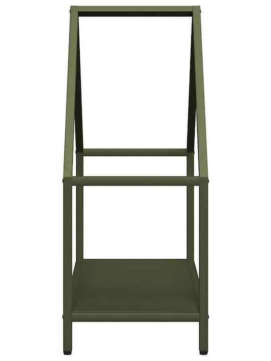 vidaXL Lemn de foc Inox Raft Depozitare lemne 60x25x60cm Verde
