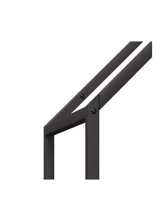 vidaXL Inox Ράφι Αποθήκευσης Ξύλων 40x25x120cm Μαύρο