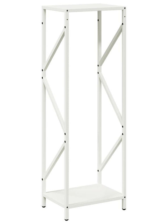 vidaXL Inox Ράφι Αποθήκευσης Ξύλων 34x25x100cm Λευκό