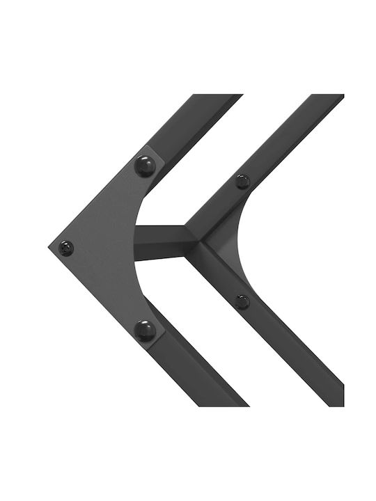 vidaXL Inox Ράφι Αποθήκευσης Ξύλων 100x25x100cm Μαύρο