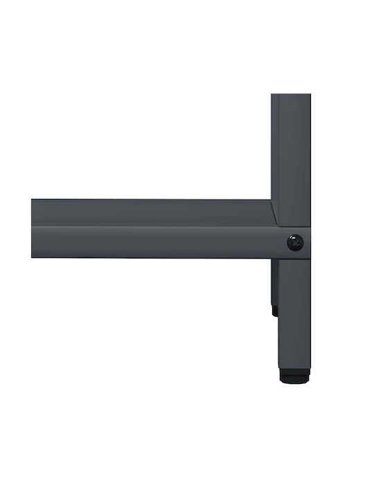 vidaXL Дърва за огрев Inox Рафт Съхранение на Дърва 40x25x120см Сив