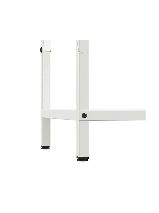 vidaXL Inox Ράφι Αποθήκευσης Ξύλων 34x25x70cm Λευκό