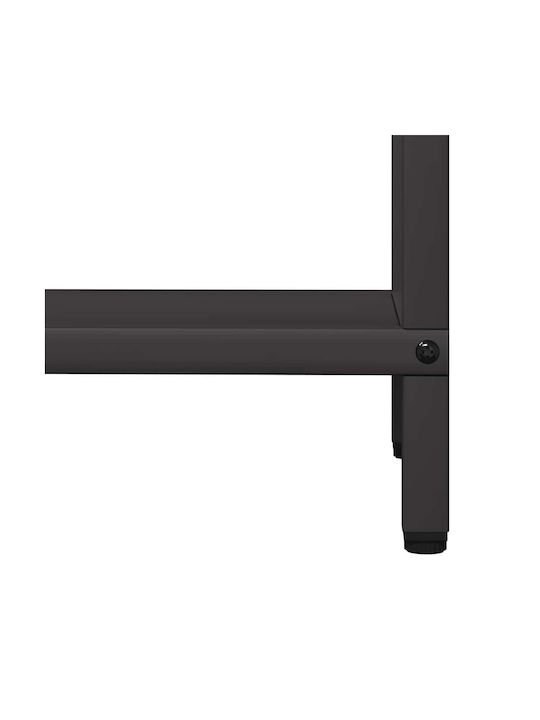vidaXL Inox Ράφι Αποθήκευσης Ξύλων 40x25x120cm Μαύρο
