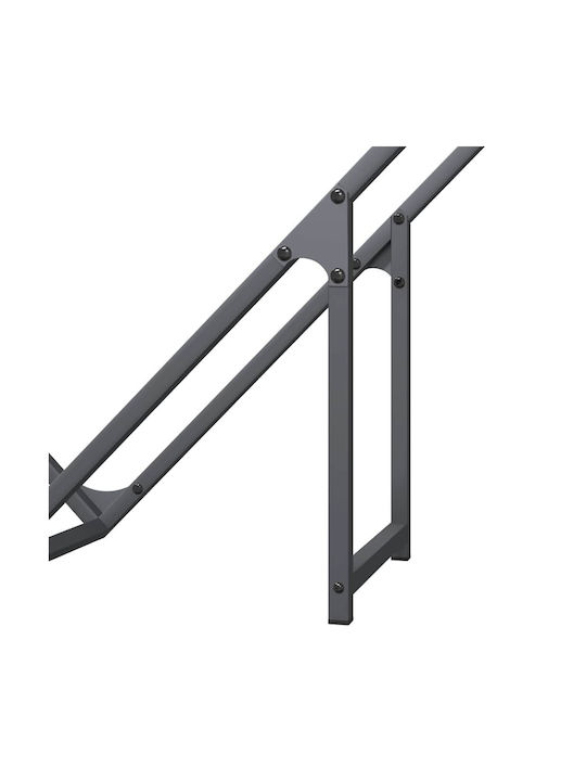 vidaXL Brennholz Inox Regal Holzlagerung 100x25x100cm