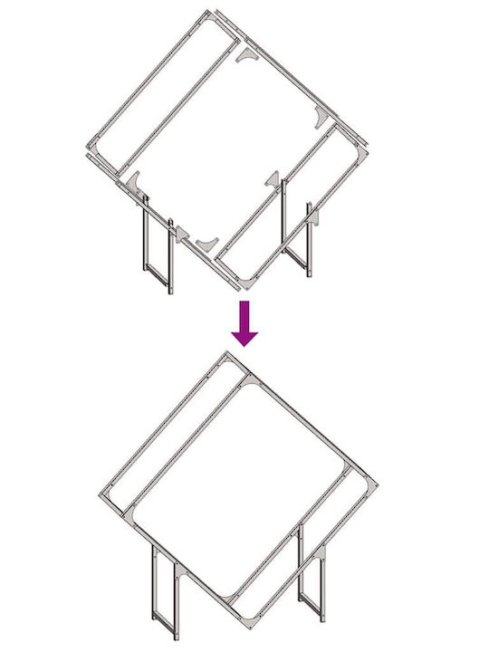 vidaXL Inox Ράφι Αποθήκευσης Ξύλων 100x25x100cm Λευκό