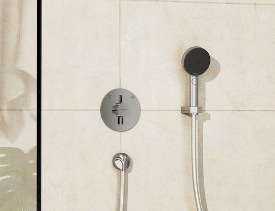 Hansgrohe Μίκτης Μπαταρίας Εντοιχισμού για Ντουζιέρα Ασημί 4059625471470
