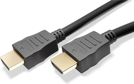 Powertech Ethernet Cable HDMI male - HDMI male 2m Black