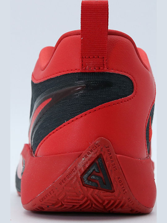 Giannis Freak 6 Gs Αθλητικά Παιδικά Παπούτσια Μπάσκετ με Κορδόνια Μαύρα