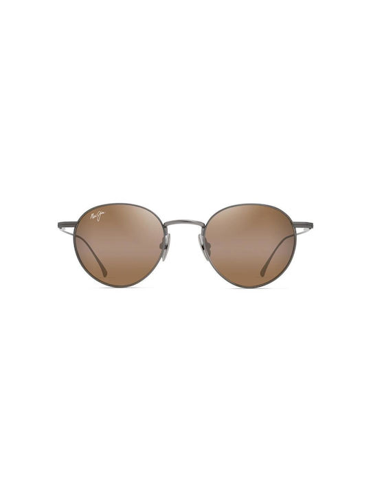 Maui Jim Matte Ochelari de soare cu Gri Metalic Cadru și Maro Polarizate Lentilă H691-17A