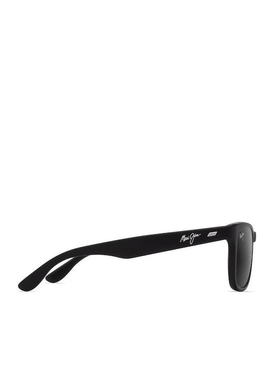 Maui Jim Matte Unisex Γυαλιά Ηλίου με Μαύρο Κοκκάλινο Σκελετό και Μαύρο Polarized Καθρέφτη Φακό 692-02